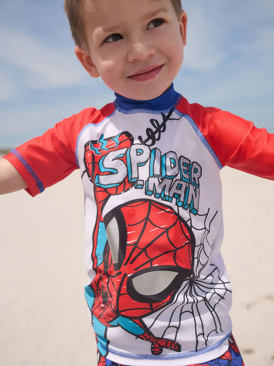 Spiderman Rash Vest and Swim Shorts Set (3mths-7yrs)