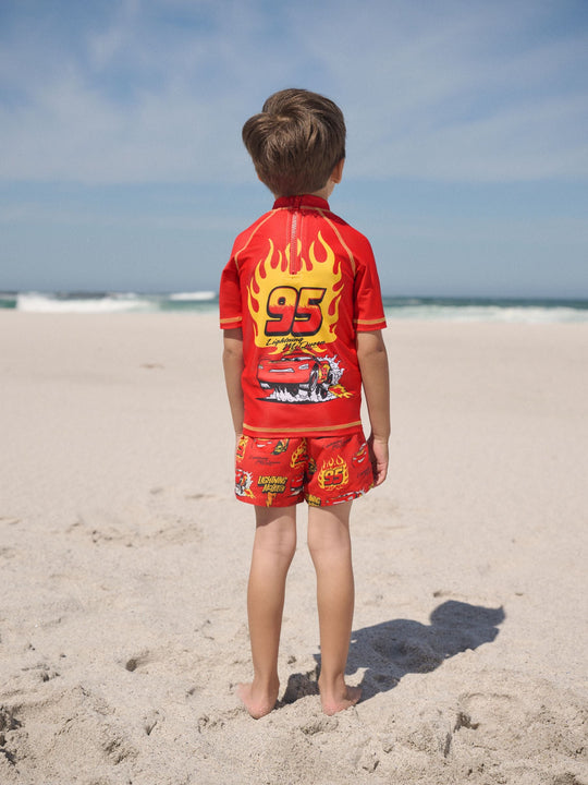 Lightening McQueen Rash Vest and Swim Shorts Set (3mths-7yrs)