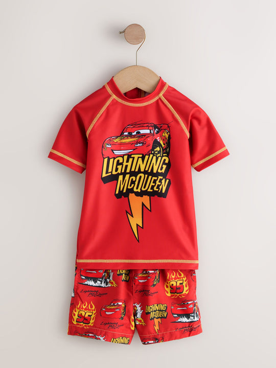 Lightening McQueen Rash Vest and Swim Shorts Set (3mths-7yrs)