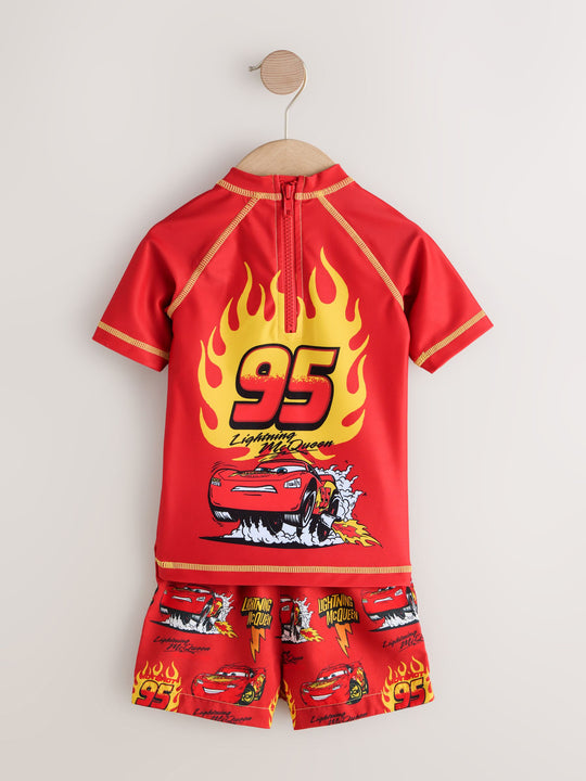 Lightening McQueen Rash Vest and Swim Shorts Set (3mths-7yrs)