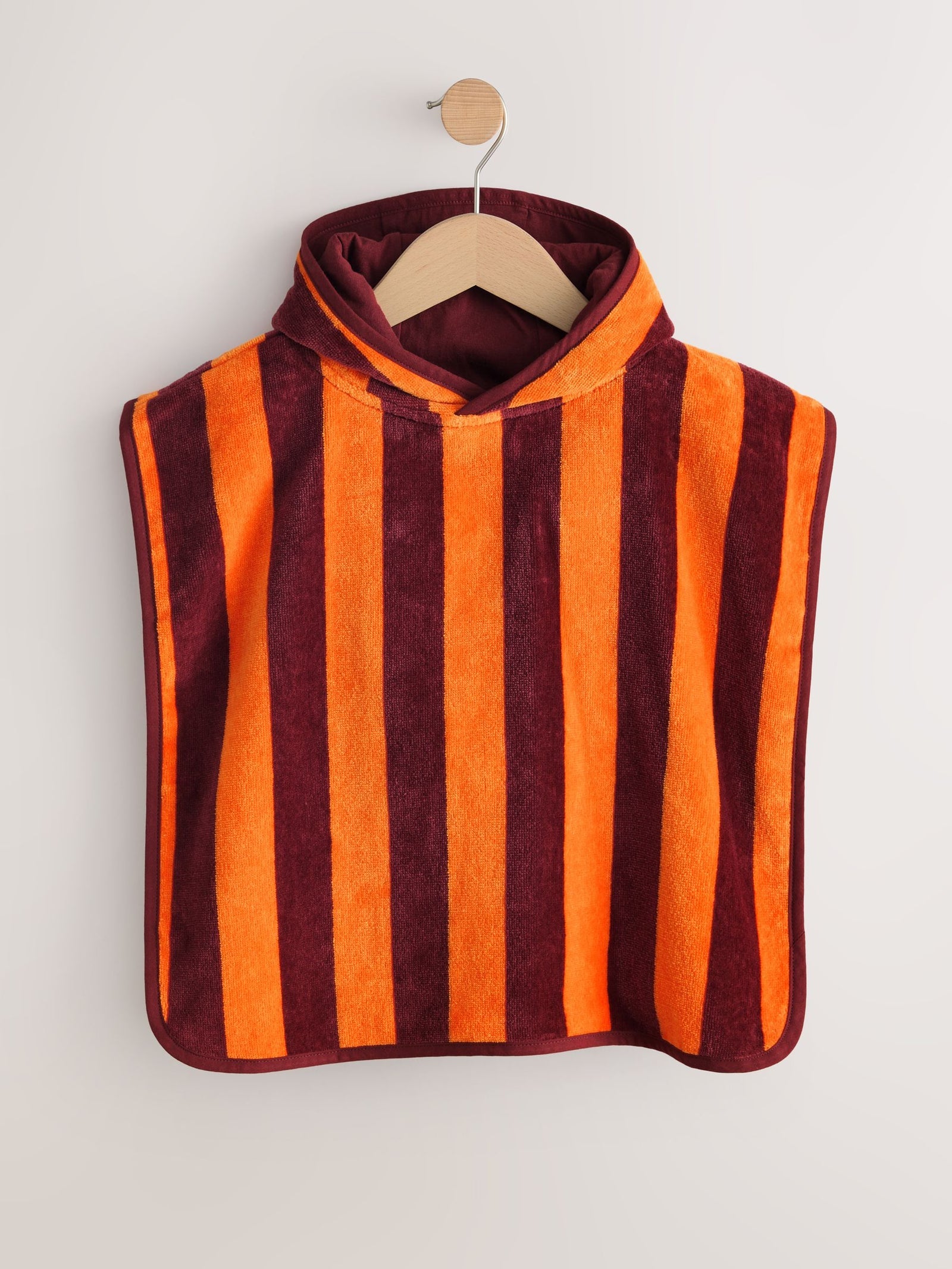 Orange Stripe Towelling Poncho (9mths-6yrs)