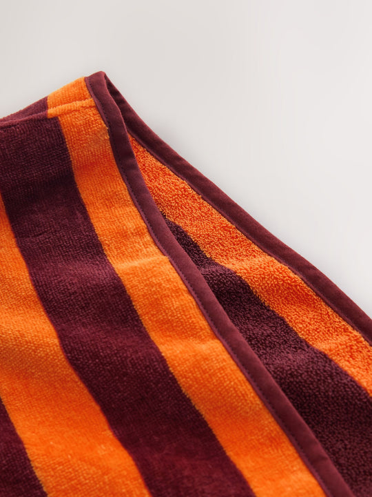 Orange Stripe Towelling Poncho (9mths-6yrs)