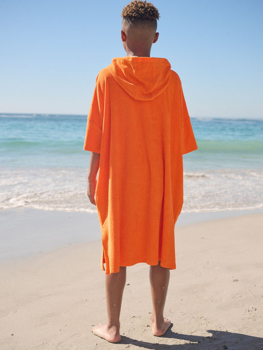 Orange Towelling Poncho (3-16yrs)