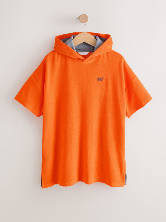 Orange Towelling Poncho (3-16yrs)