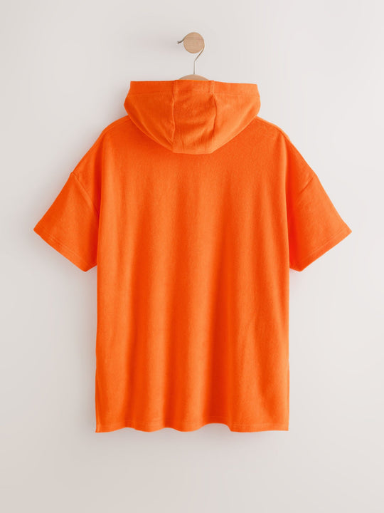 Orange Towelling Poncho (3-16yrs)