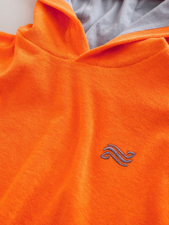 Orange Towelling Poncho (3-16yrs)