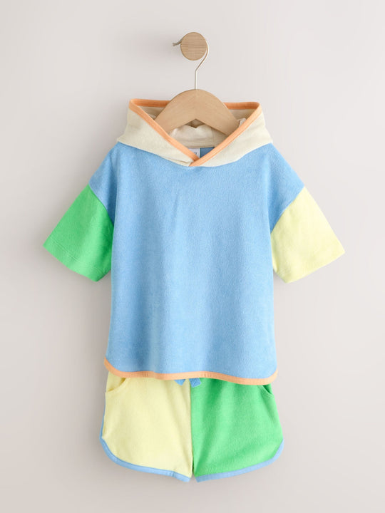 Colourblock Towelling Top and Shorts Set (3mths-7yrs)
