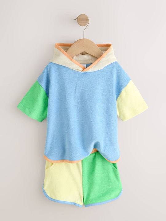 Colourblock Towelling Top and Shorts Set (3mths-7yrs)