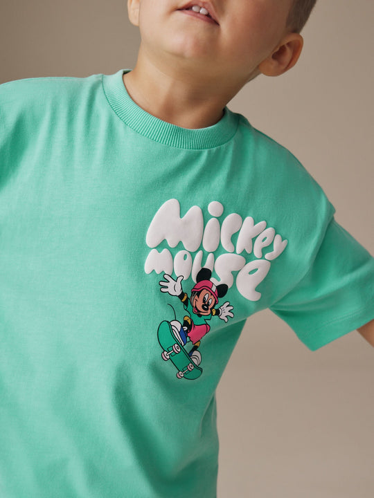 Green/Orange Mickey Mouse T-Shirt and Shorts Set (3mths-8yrs)