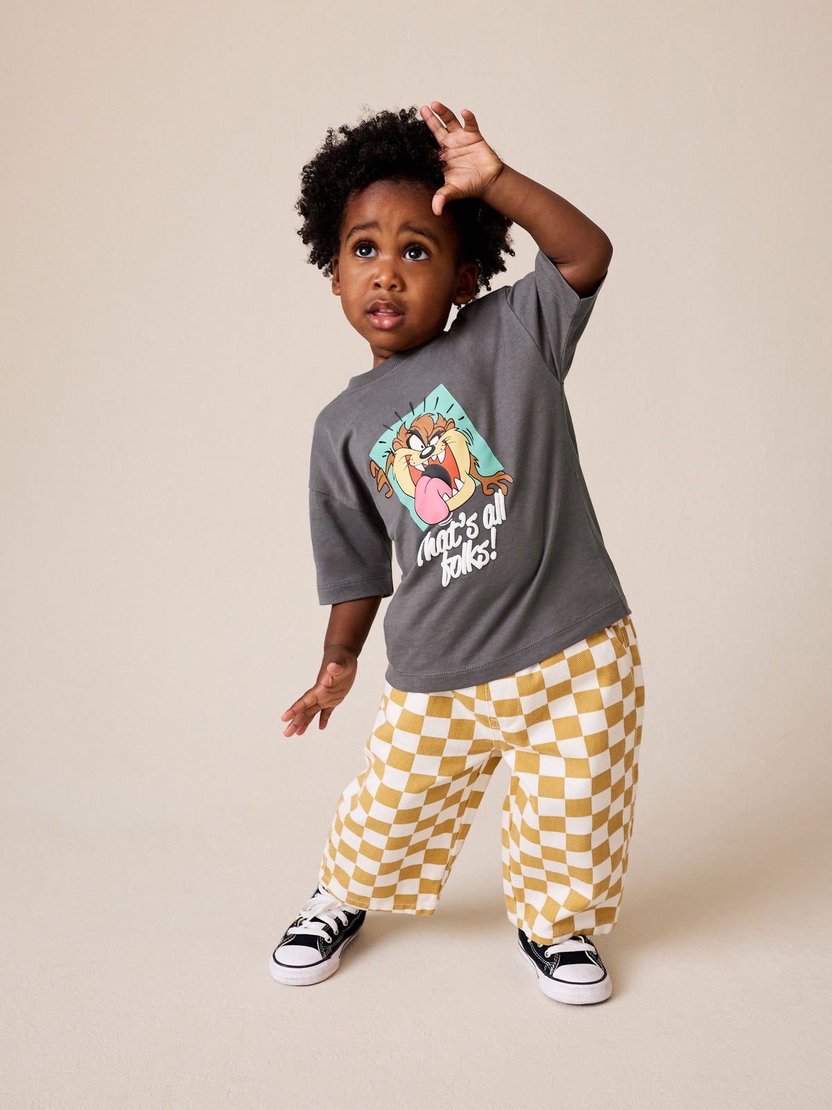 Charcoal Grey Looney Tunes Short Sleeve T-Shirt (3mths-8yrs)