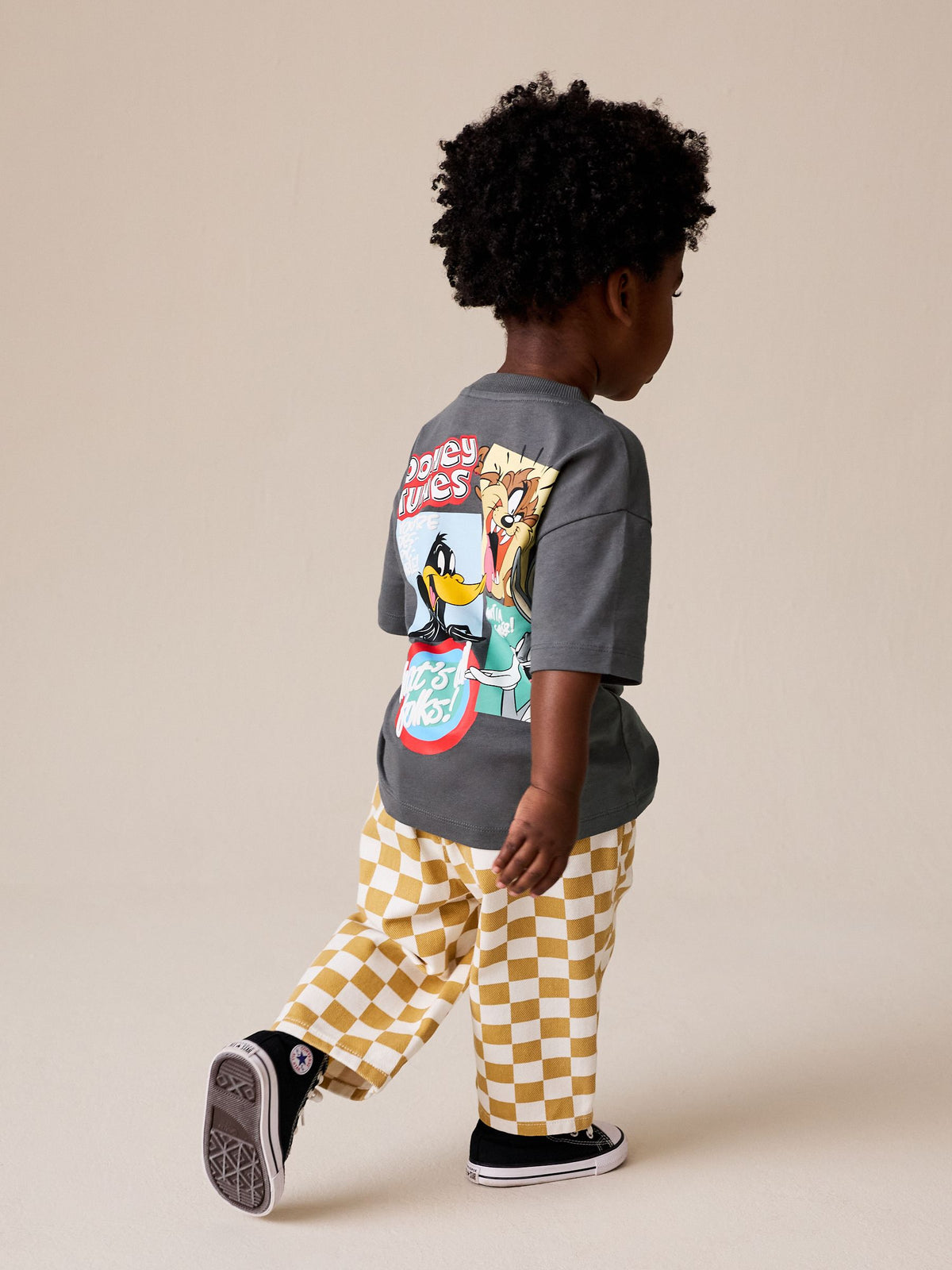 Charcoal Grey Looney Tunes Short Sleeve T-Shirt (3mths-8yrs)