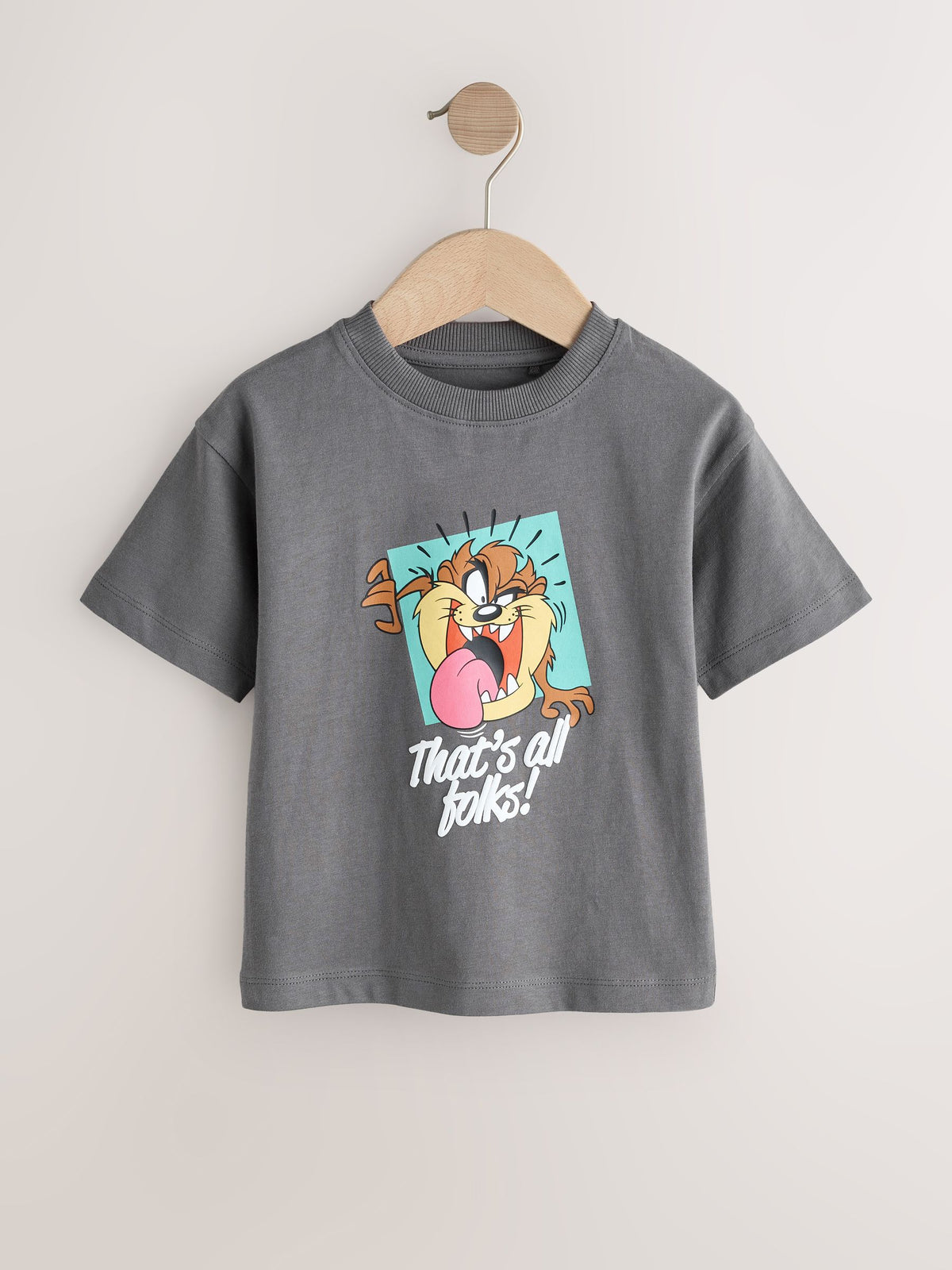 Charcoal Grey Looney Tunes Short Sleeve T-Shirt (3mths-8yrs)