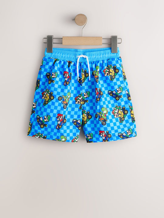 Blue Mario Swim Shorts (3-16yrs)