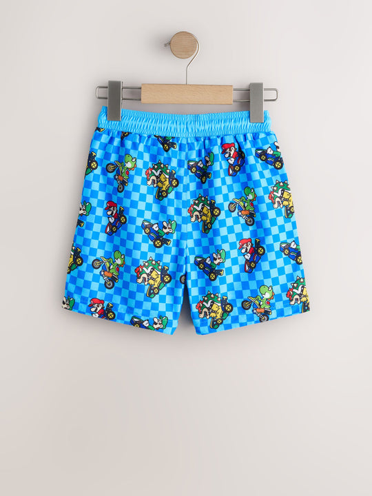Blue Mario Swim Shorts (3-16yrs)