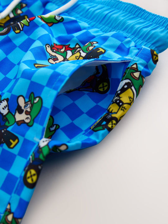 Blue Mario Swim Shorts (3-16yrs)