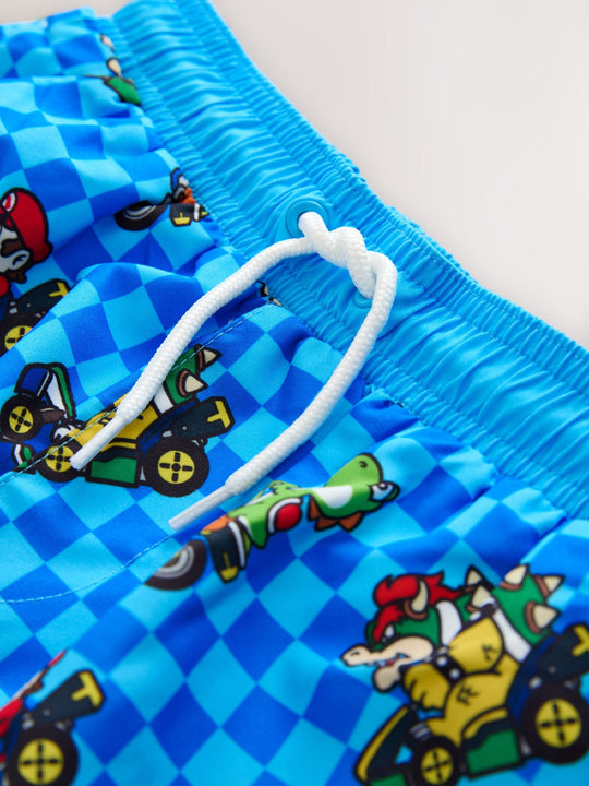Blue Mario Swim Shorts (3-16yrs)