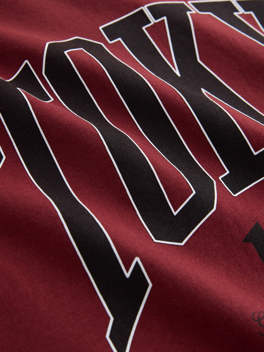 Berry Red Varsity Short Sleeve Graphic T-Shirt (3-16yrs)