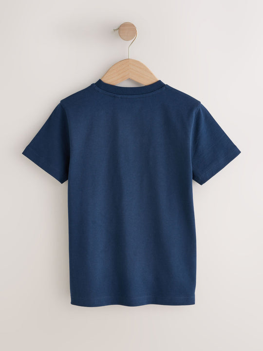 Navy Blue Best Bro Regular Fit Short Sleeve Graphic Print T-Shirt (3-16yrs)