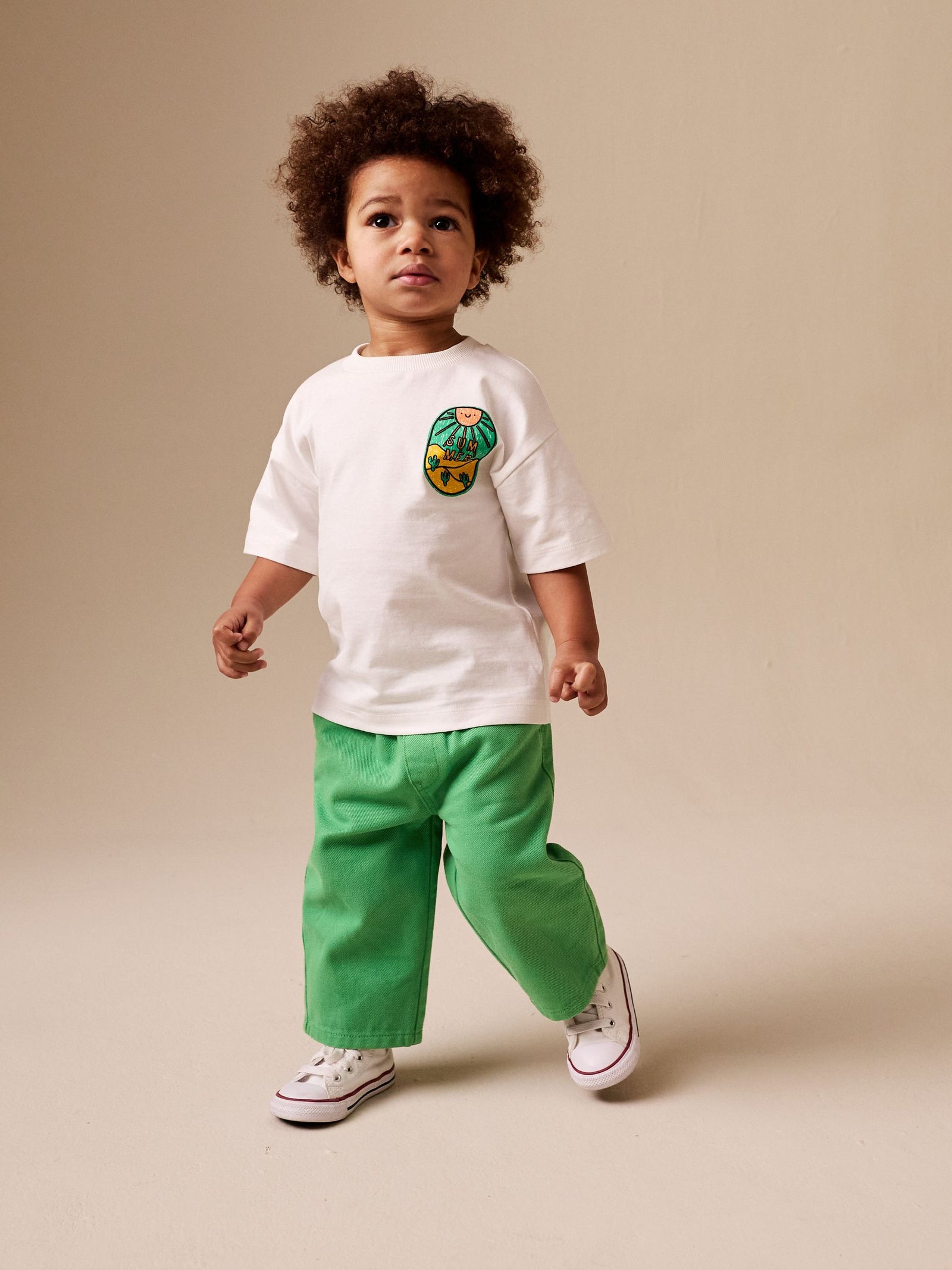 Green Pull On Wide Trousers (3mths-7yrs)