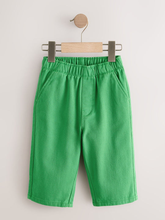 Green Pull On Wide Trousers (3mths-7yrs)