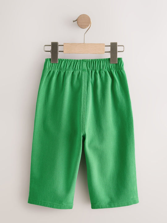 Green Pull On Wide Trousers (3mths-7yrs)