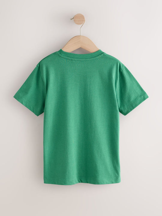 Green Regular Fit Short Sleeve T-Shirt (3-16yrs)