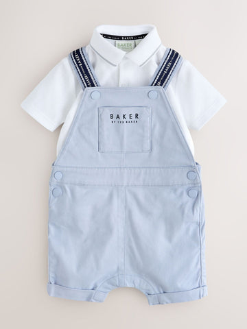 Baker by Ted Baker Dungarees And Polo Shirt Set