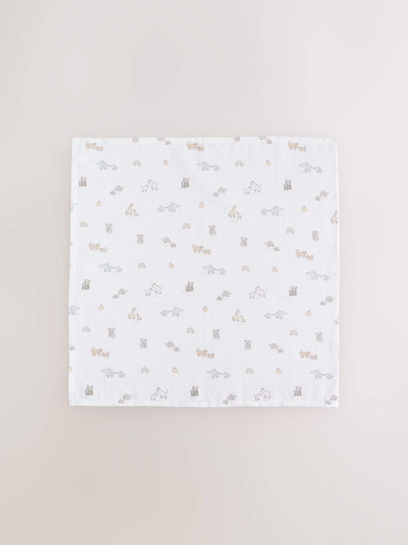 Neutral/Pink Mini Jungle Baby Muslin Cloths 4 Pack