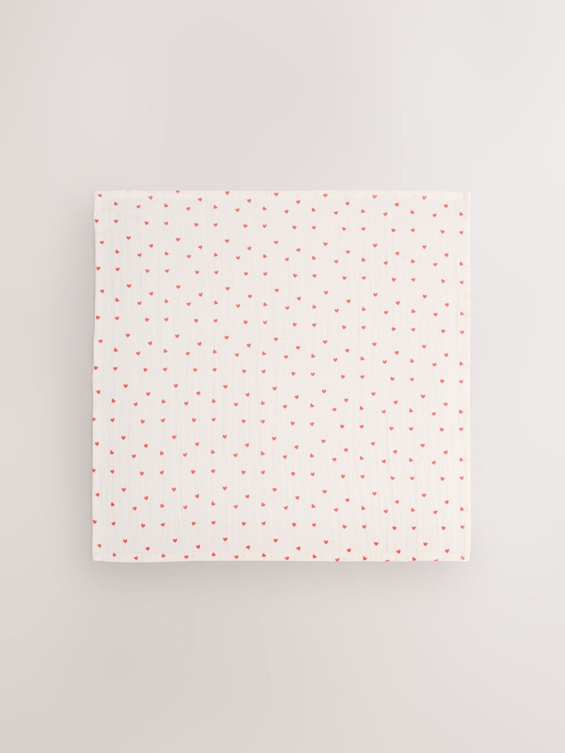 Red Hearts Baby Muslins Cloths 4 Pack