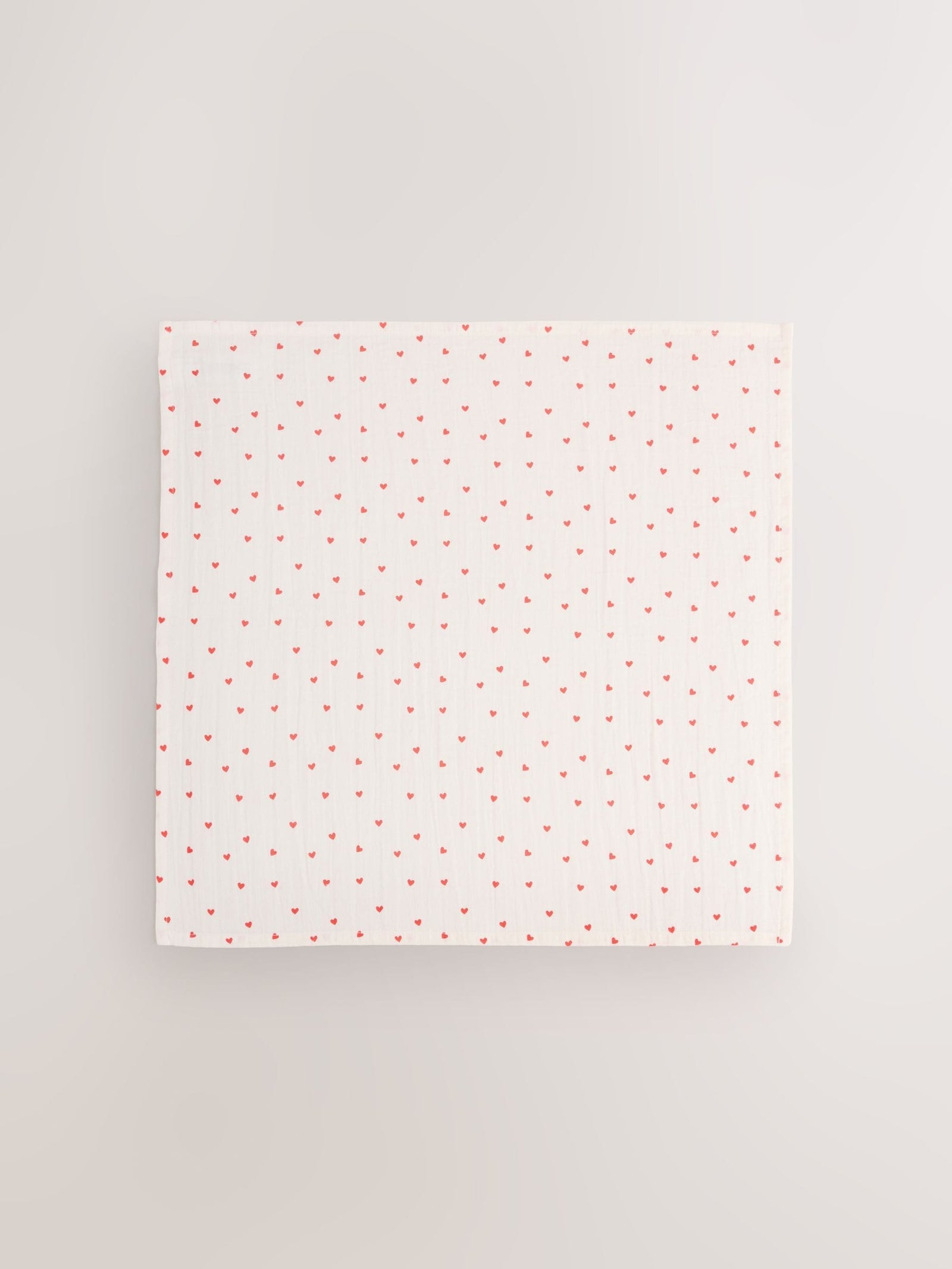 Red Hearts Baby Muslins Cloths 4 Pack