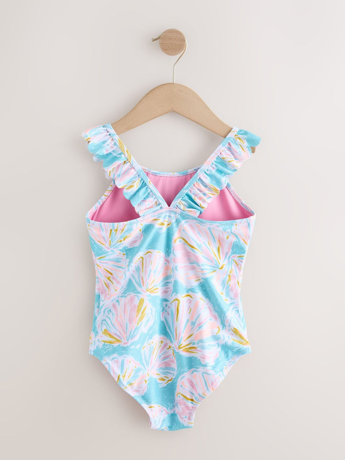 Blue Shell Frill Swimsuit (3-16yrs)