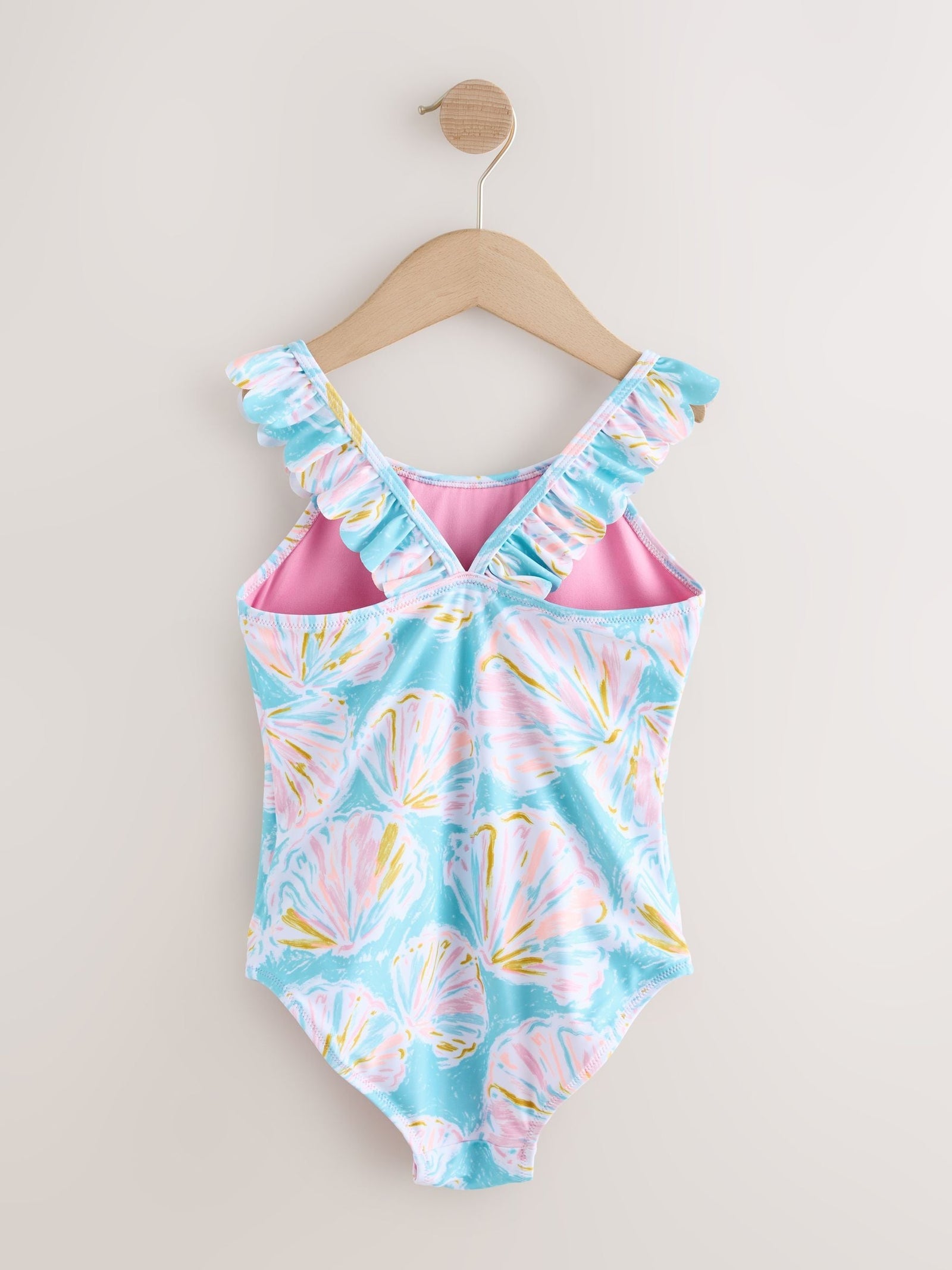 Blue Shell Frill Swimsuit (3-16yrs)
