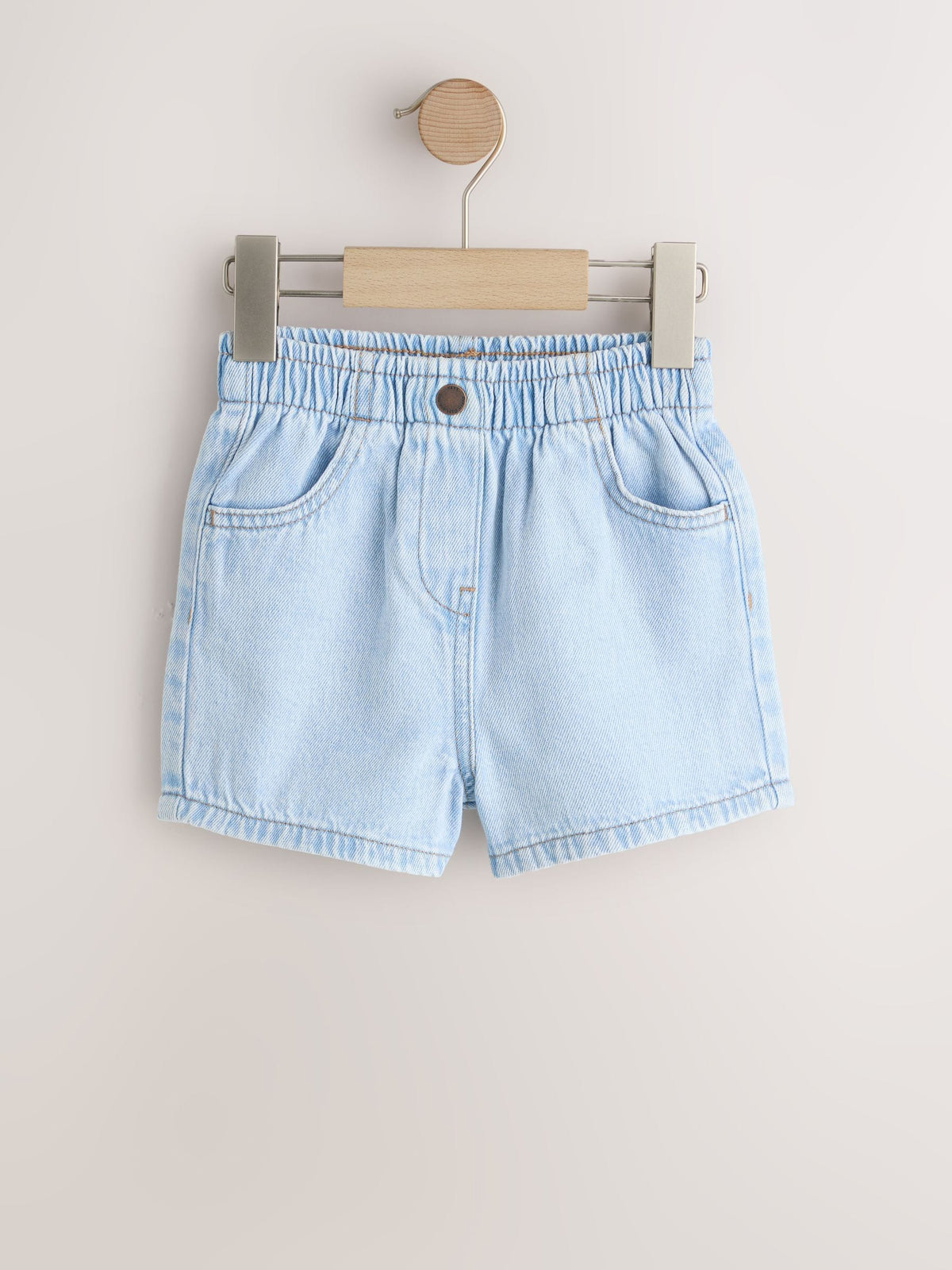Mid Blue & Dark Blue Denim Pull On Shorts 2 Pack (3mths-10yrs)