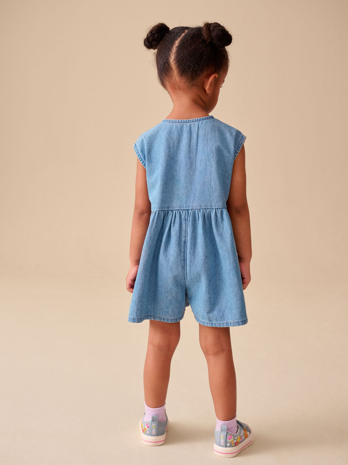Blue Denim Sleeveless Playsuit (3mths-7yrs)