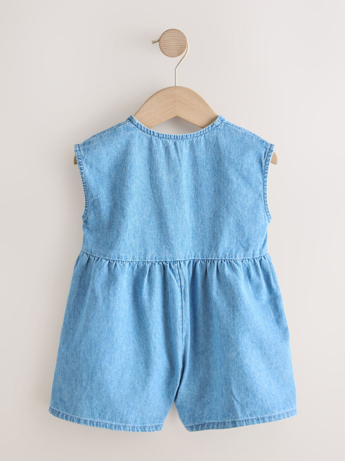 Blue Denim Sleeveless Playsuit (3mths-7yrs)