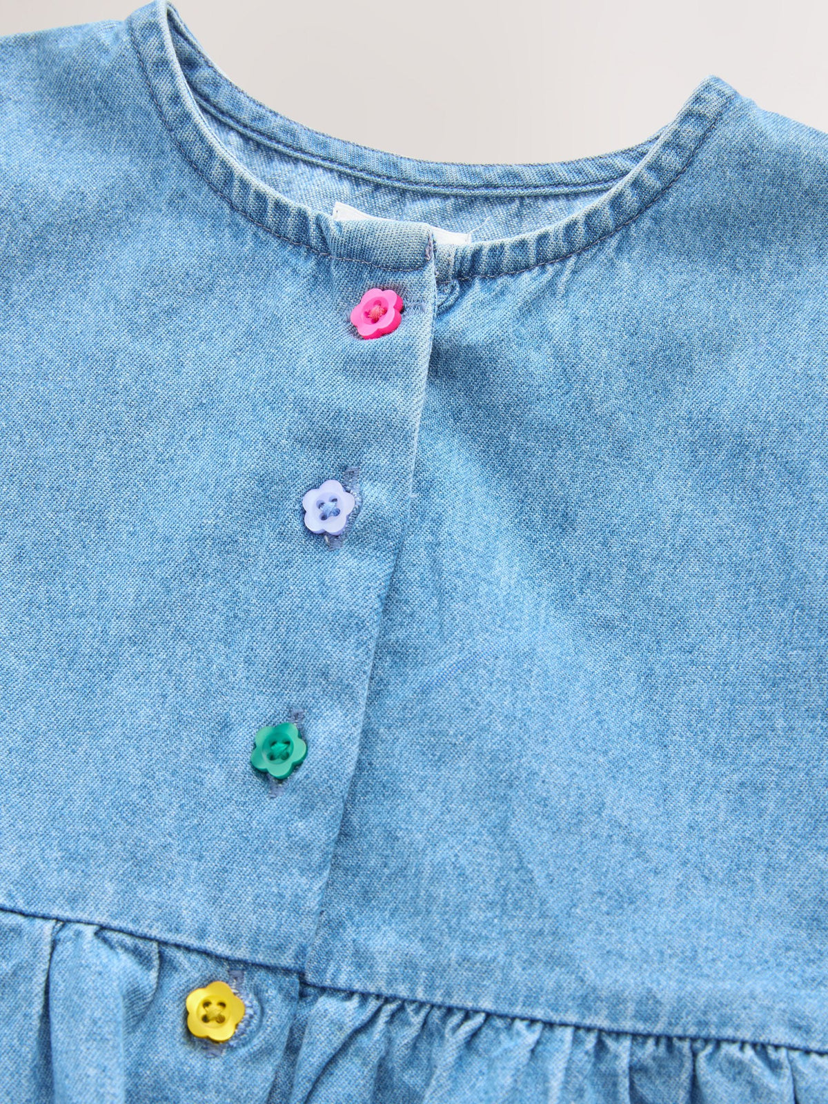 Blue Denim Sleeveless Playsuit (3mths-7yrs)