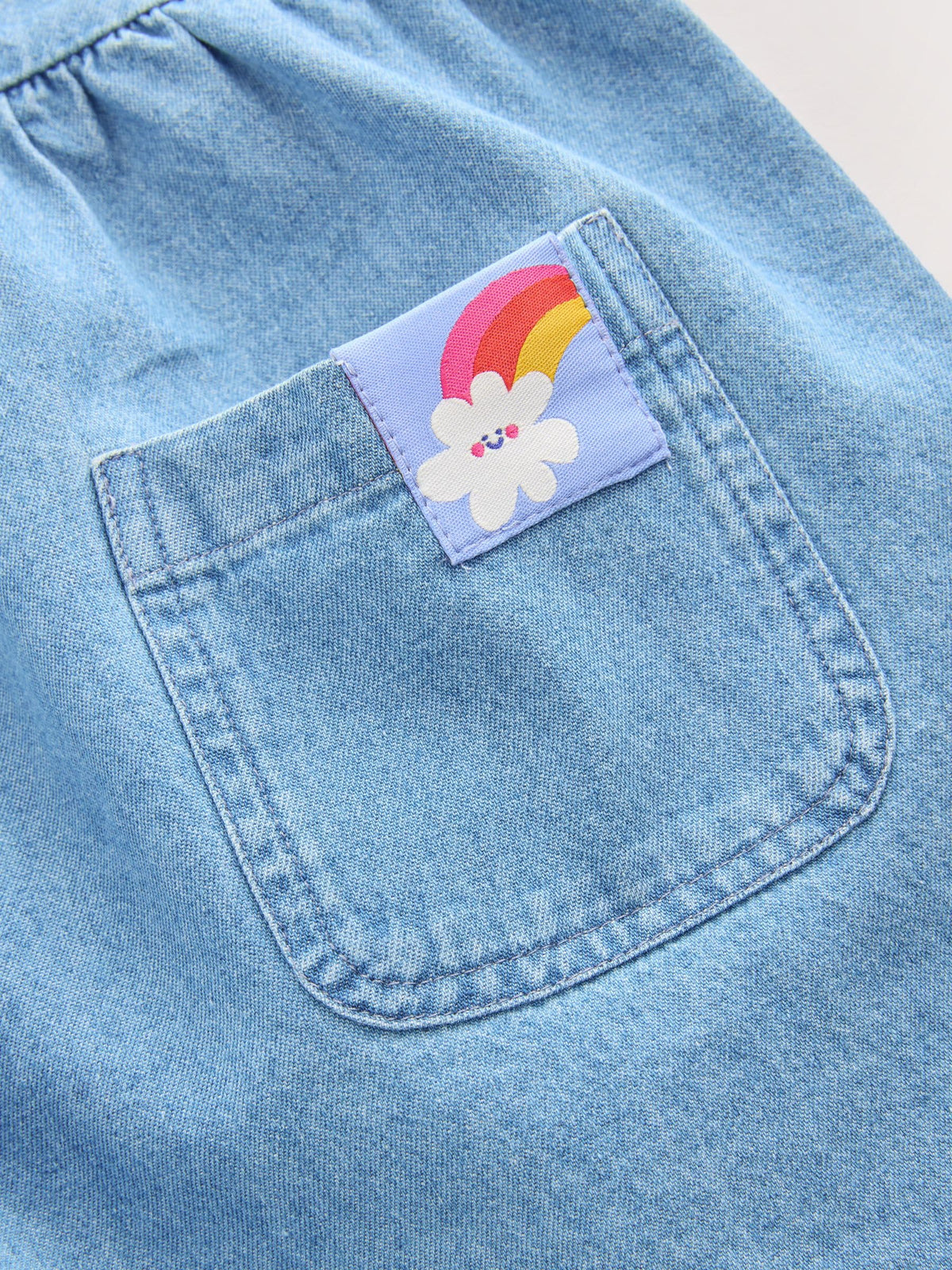 Blue Denim Sleeveless Playsuit (3mths-7yrs)