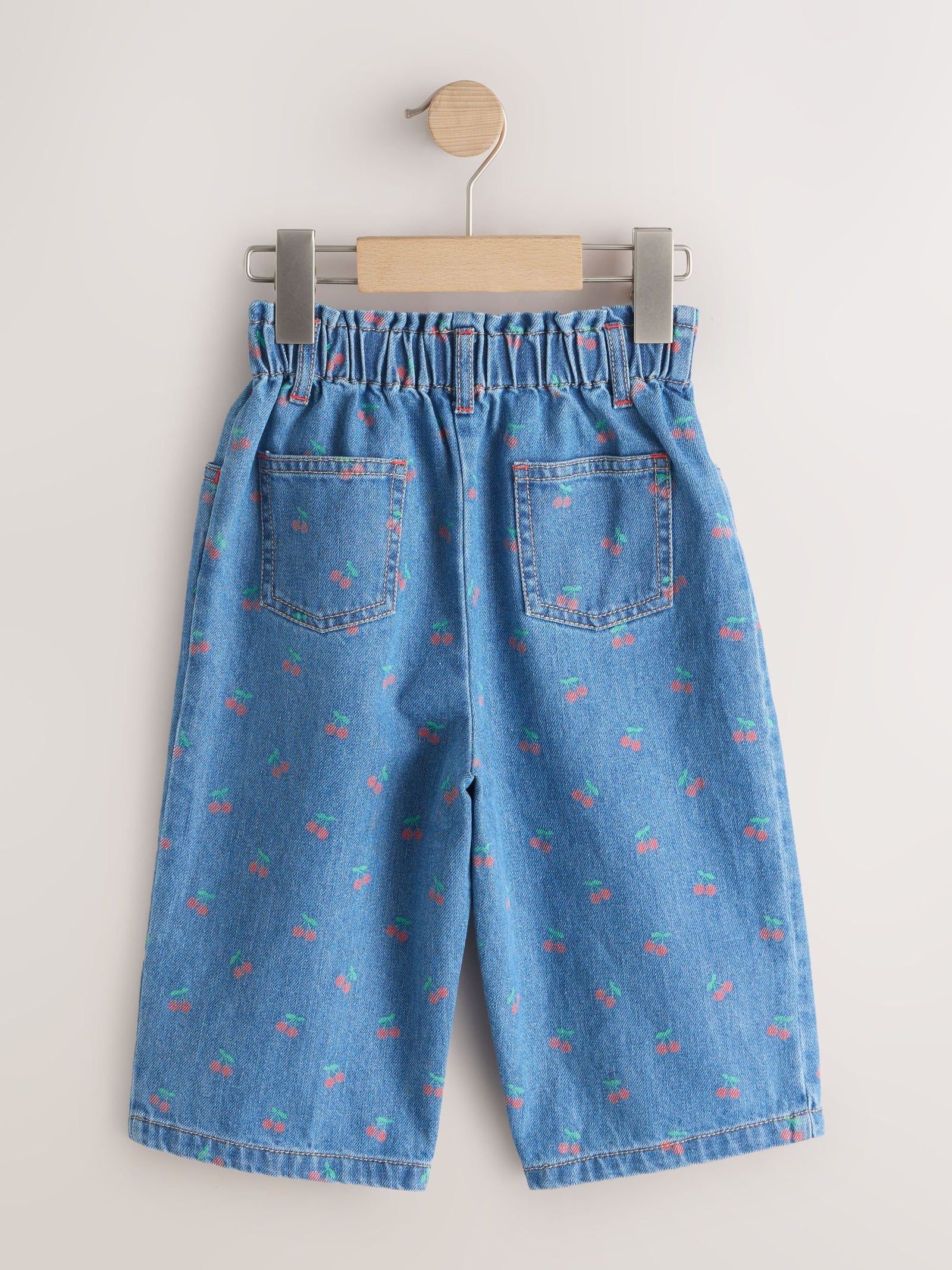 Cherry Print Wide Leg Jeans (3mths-7yrs)