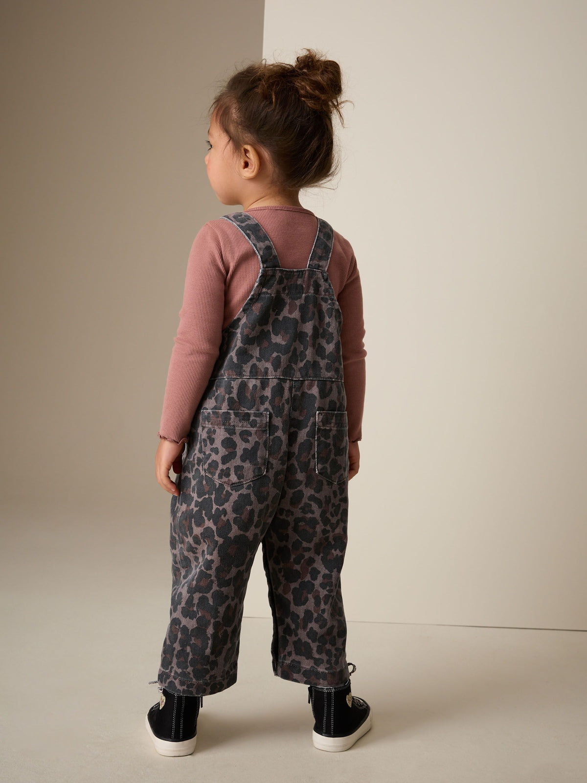 Animal Print Denim Dungarees (3mths-7yrs)