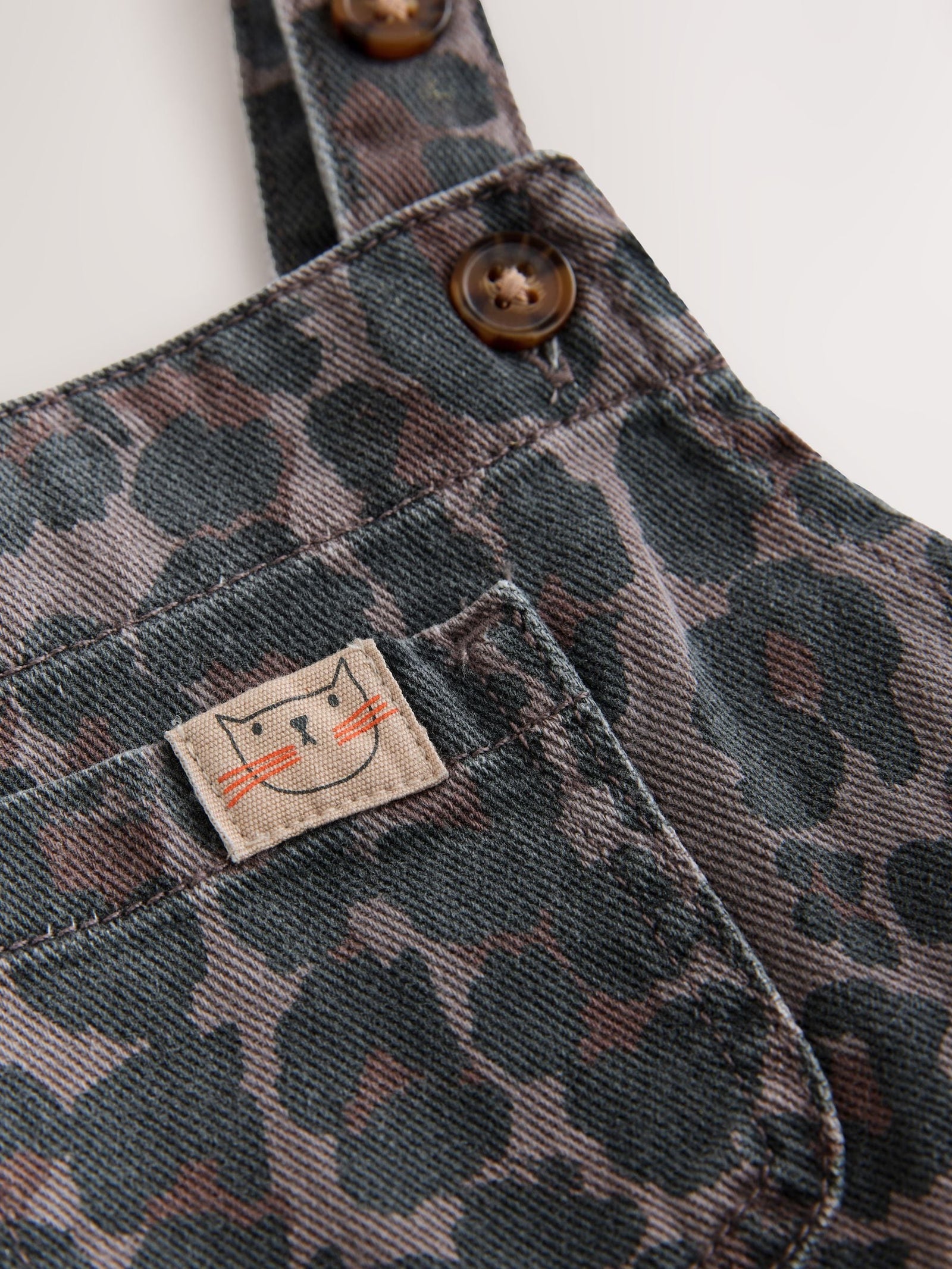 Animal Print Denim Dungarees (3mths-7yrs)