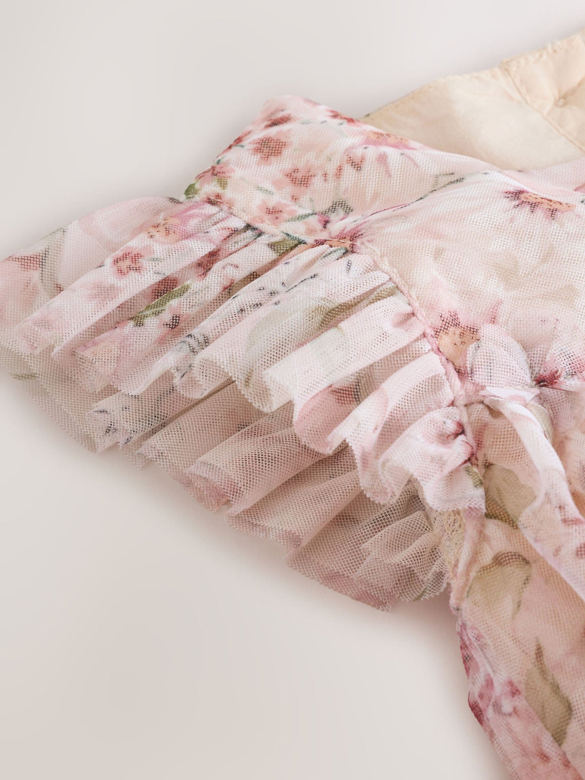 Pink Floral Baby Mesh Dress (0mths-2yrs)