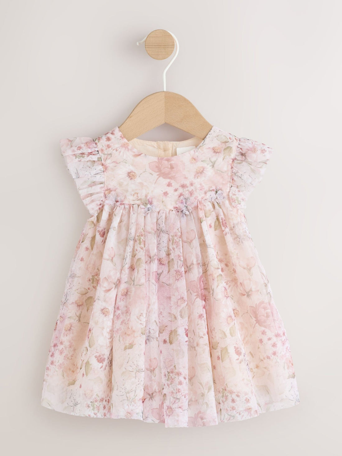 Pink Floral Baby Mesh Dress (0mths-2yrs)