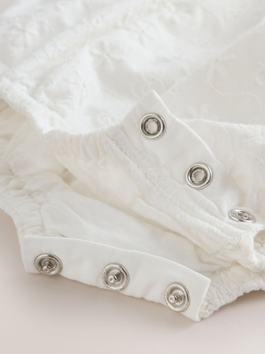White Baby Bloomer Romper (0mths-2yrs)