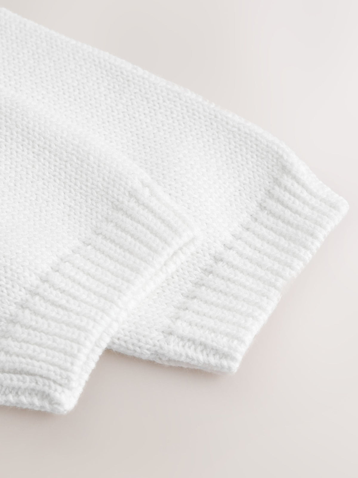 White Heart Pocket Button Through Baby Cardigan (0mths-2yrs)