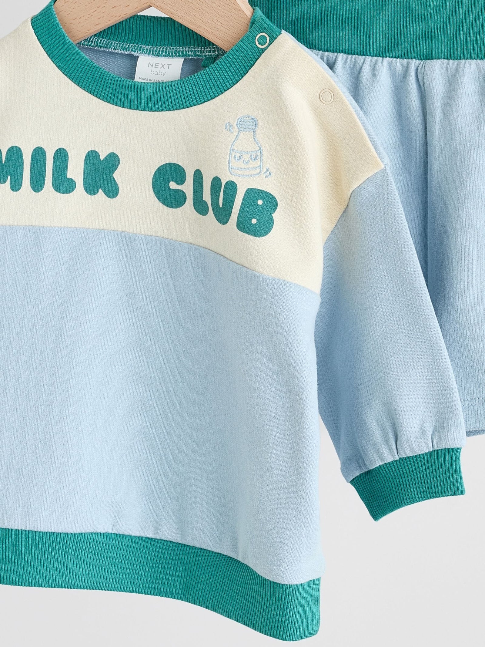 Blue Milk Club Sweatshirt and Shorts Baby Set (0mths-2yrs)