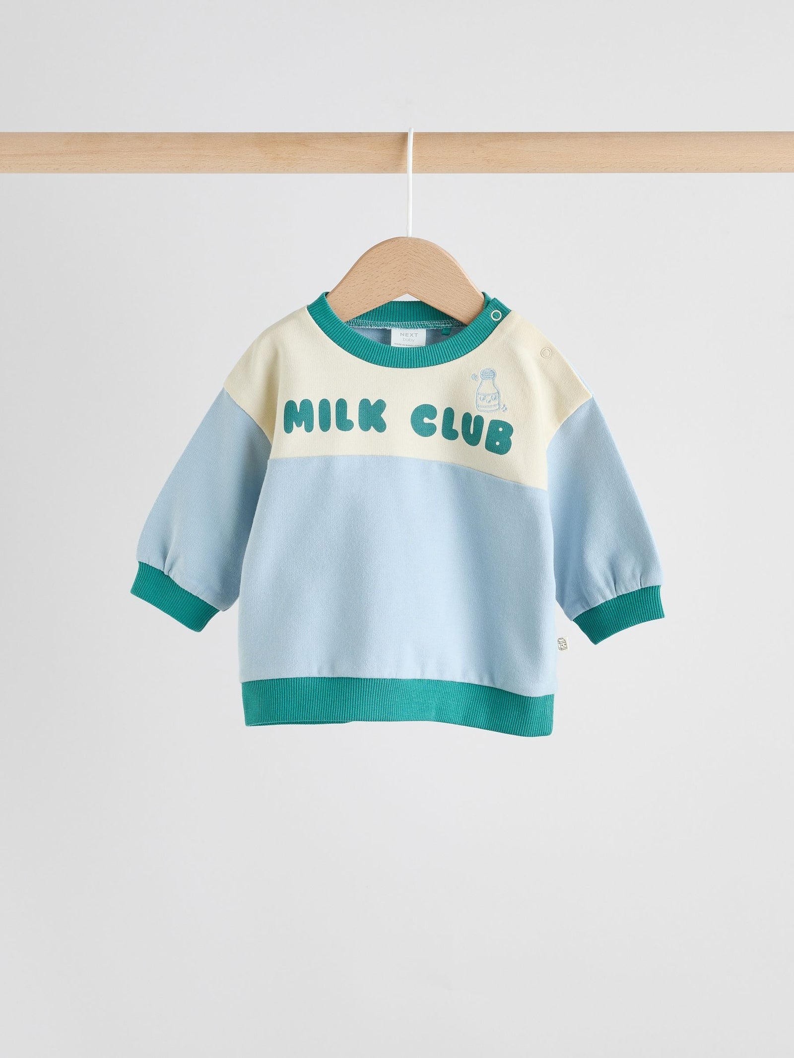 Blue Milk Club Sweatshirt and Shorts Baby Set (0mths-2yrs)