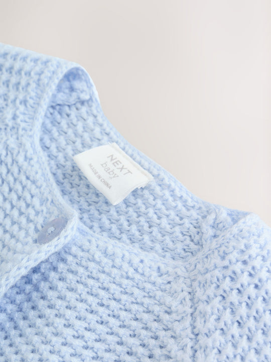 Blue Peplum Baby Knitted Cardigan (0mths-2yrs)