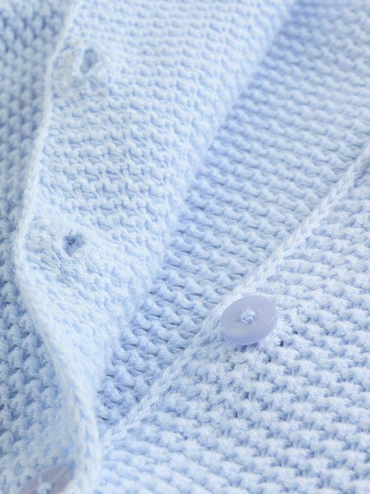 Blue Peplum Baby Knitted Cardigan (0mths-2yrs)