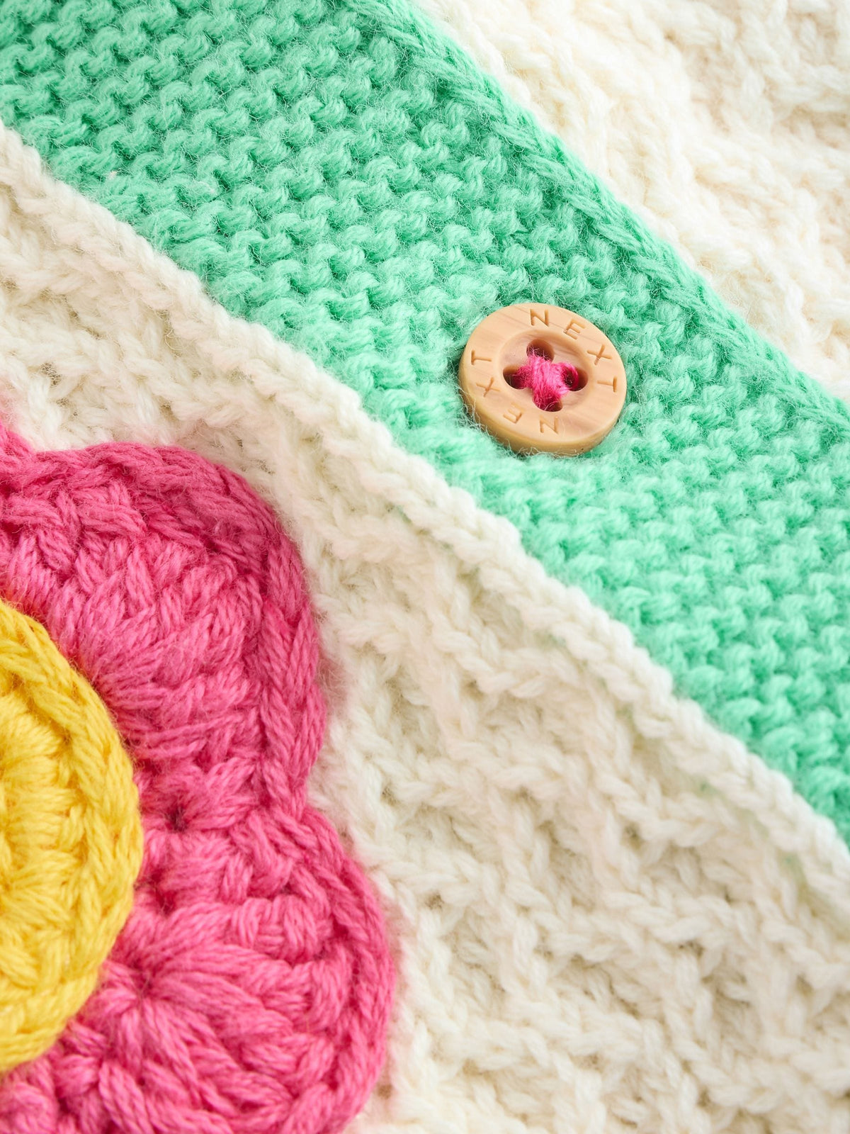 Multi Pastel Crochet Animal Knitted Baby Cardigan (0mths-2yrs)