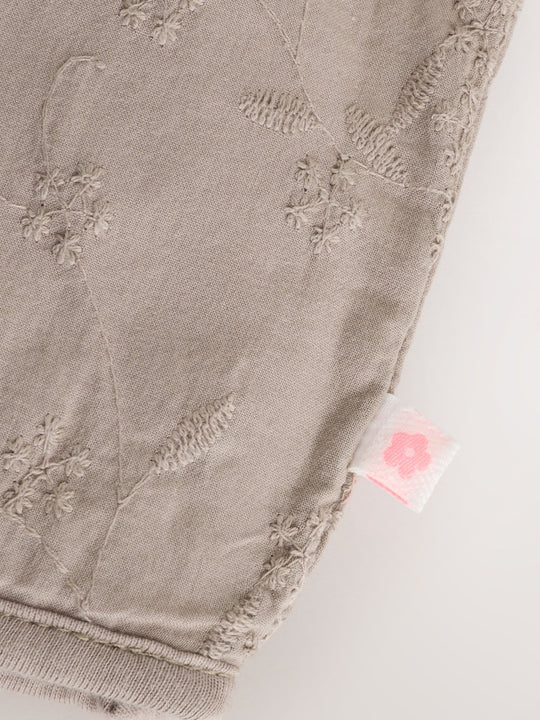 Neutral Broderie Popper Through Baby Jacket (0mths-2yrs)
